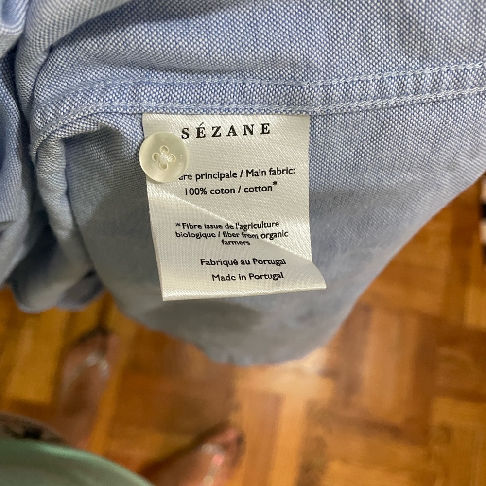 Sezane Light Blue Button Down Shirt - Picture 4 of 12
